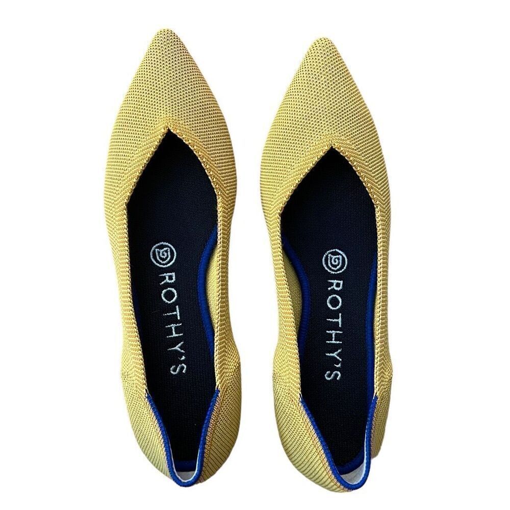 Rothy’s The Point Ballet Flats Marigold Yellow Size 7